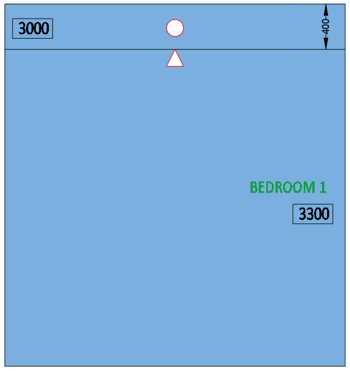 Option 1 Plan View Illustrating Dual Sprinkler Coverage Profile