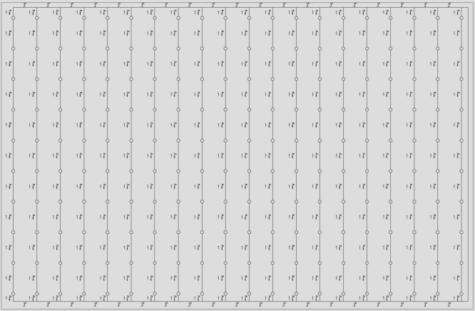 Gridded fire sprinkler piping configuration diagram