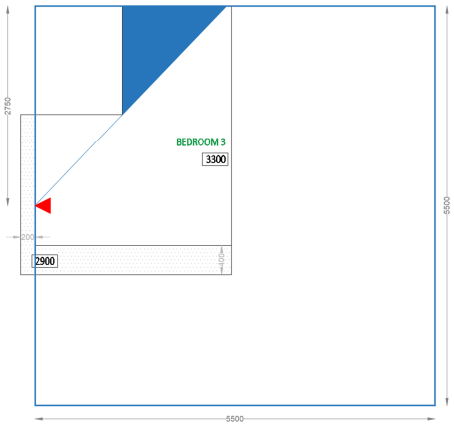 Plan View Proving Full Room Coverage Compliance