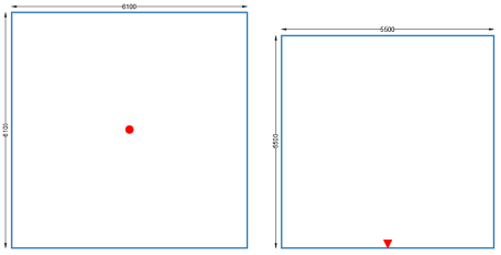 Maximum Design Footprint Comparative Visual Between Pendent and Sidewall Coverage